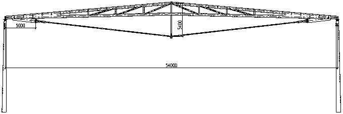 Elevation of chord truss