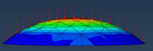 Actual force diagram of the structure