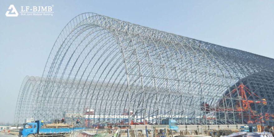 Prefab Large Span Space Frame Coal Storage Shed Roof China Space
