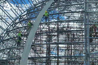 Construction of Steel Space Frame Support Nodes