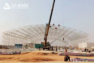 Architectural design of large span steel structure workshop